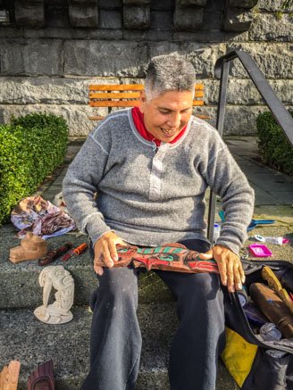 First Nation woodcarver