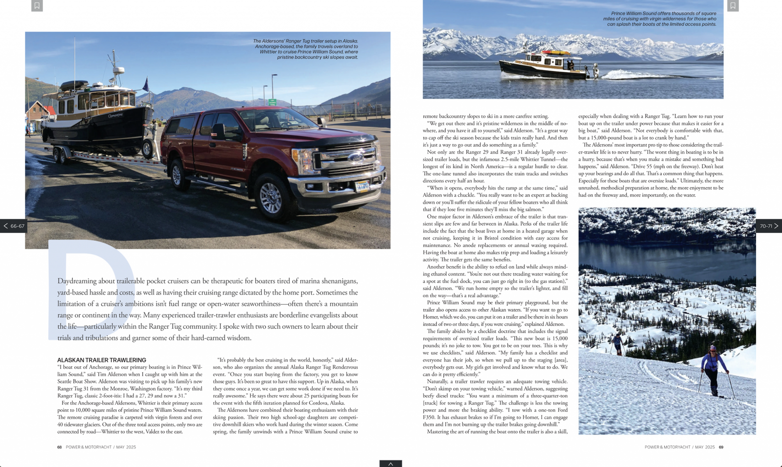 Power & MotorYacht article on Trailer Trawler Life